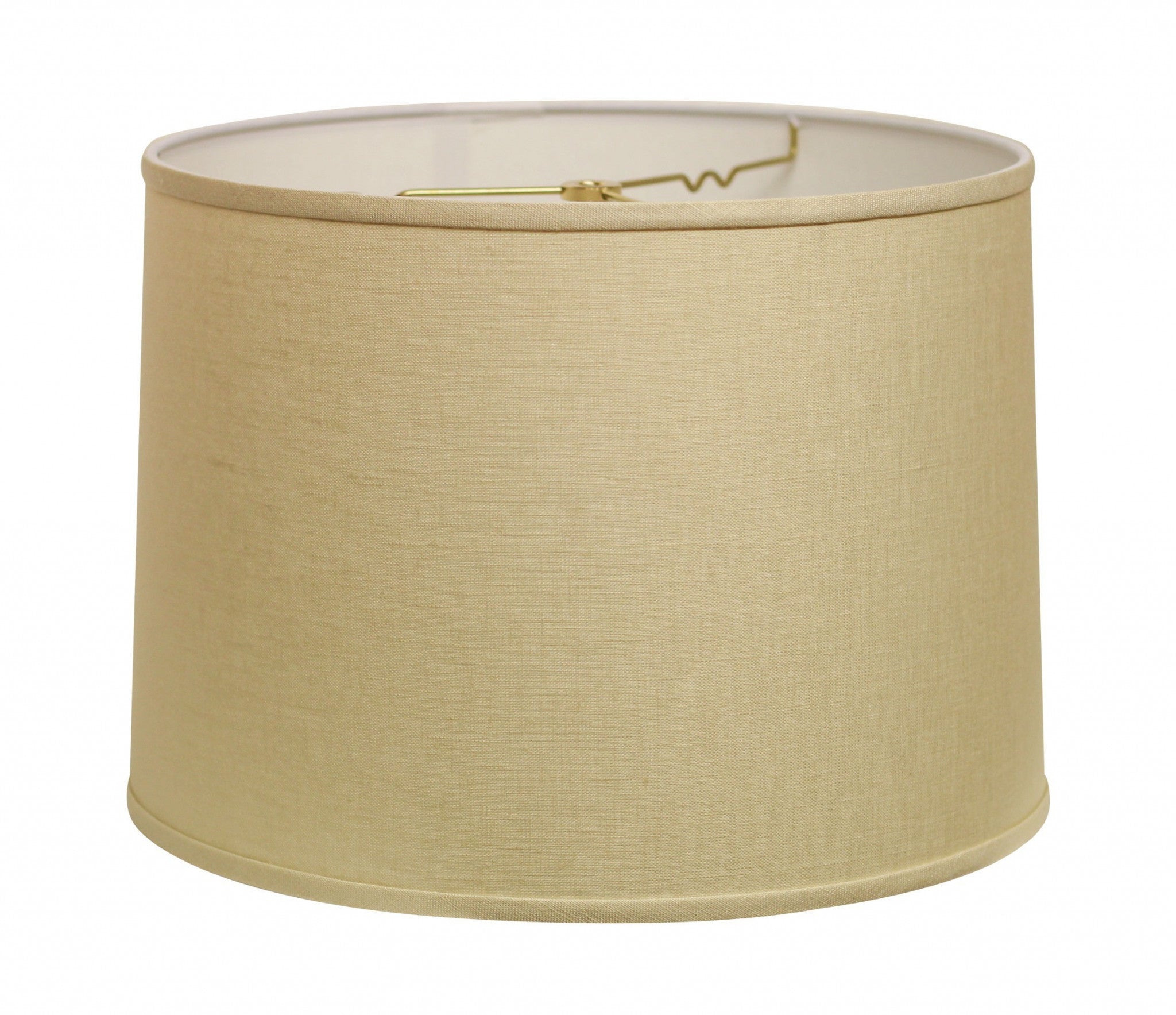 13" Parchment Beige Throwback Drum Linen Lampshade