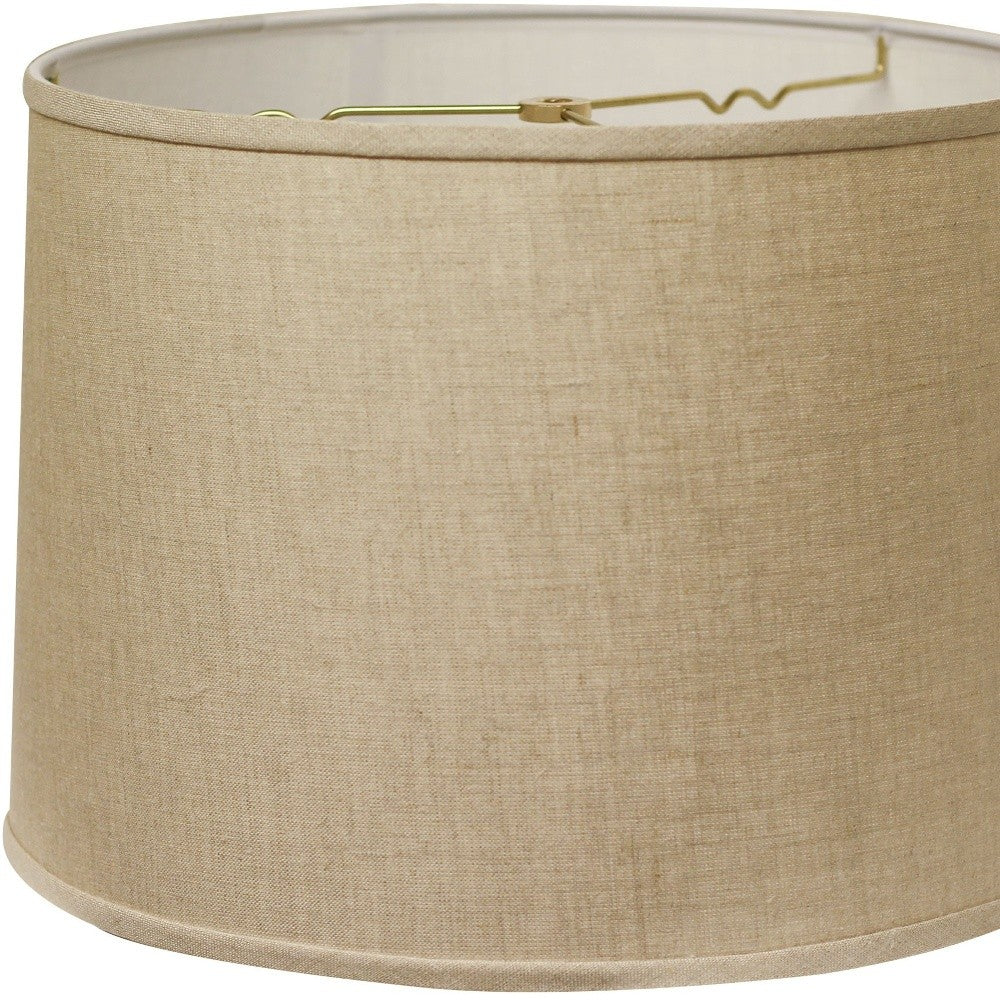 13" Dark Wheat Throwback Drum Linen Lampshade