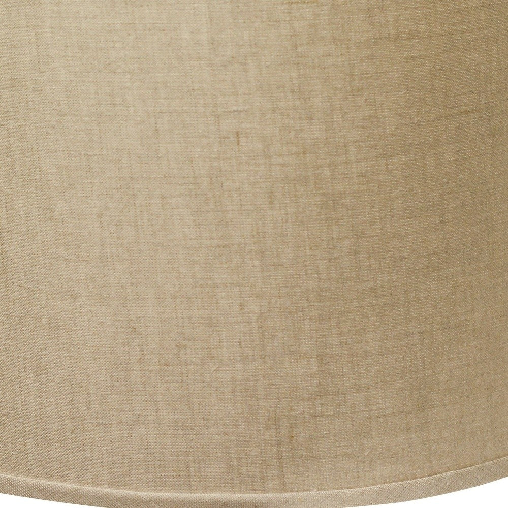 16" Dark Wheat Throwback Drum Linen Lampshade