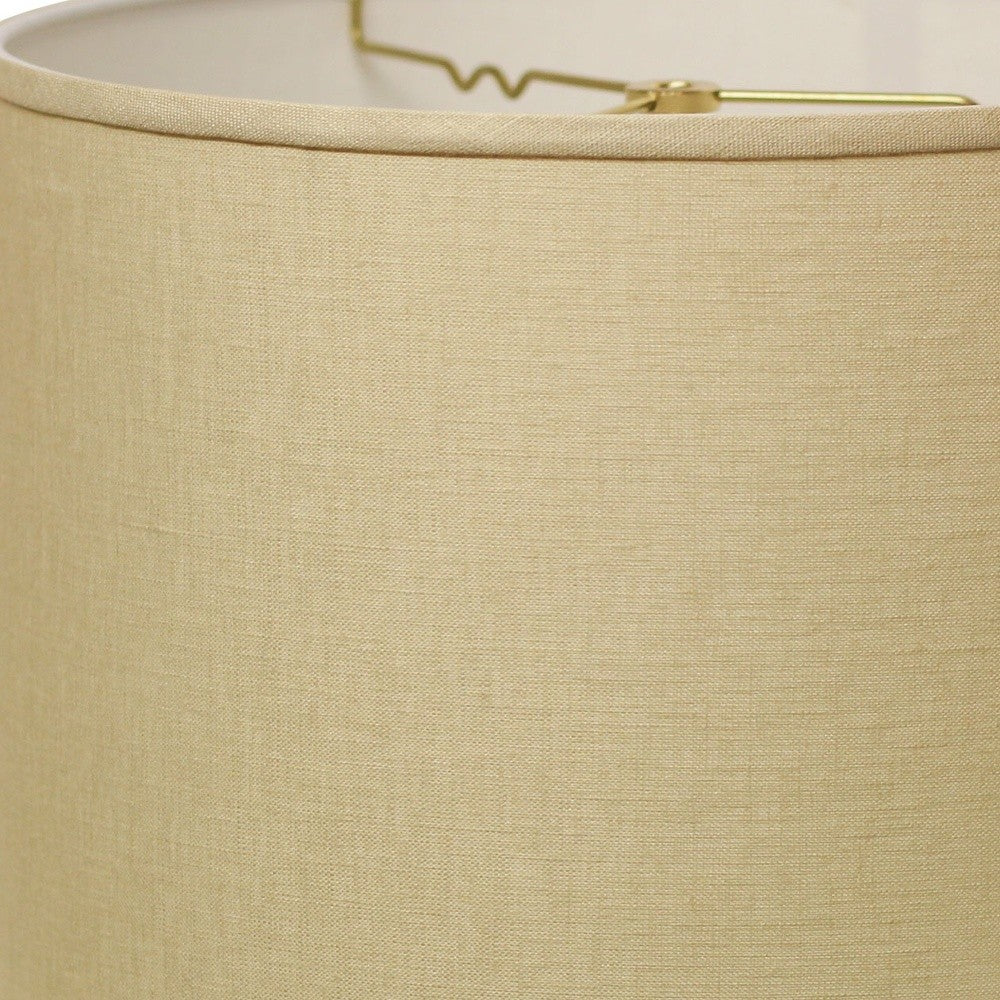 18" Parchment Biege Throwback Drum Linen Lampshade