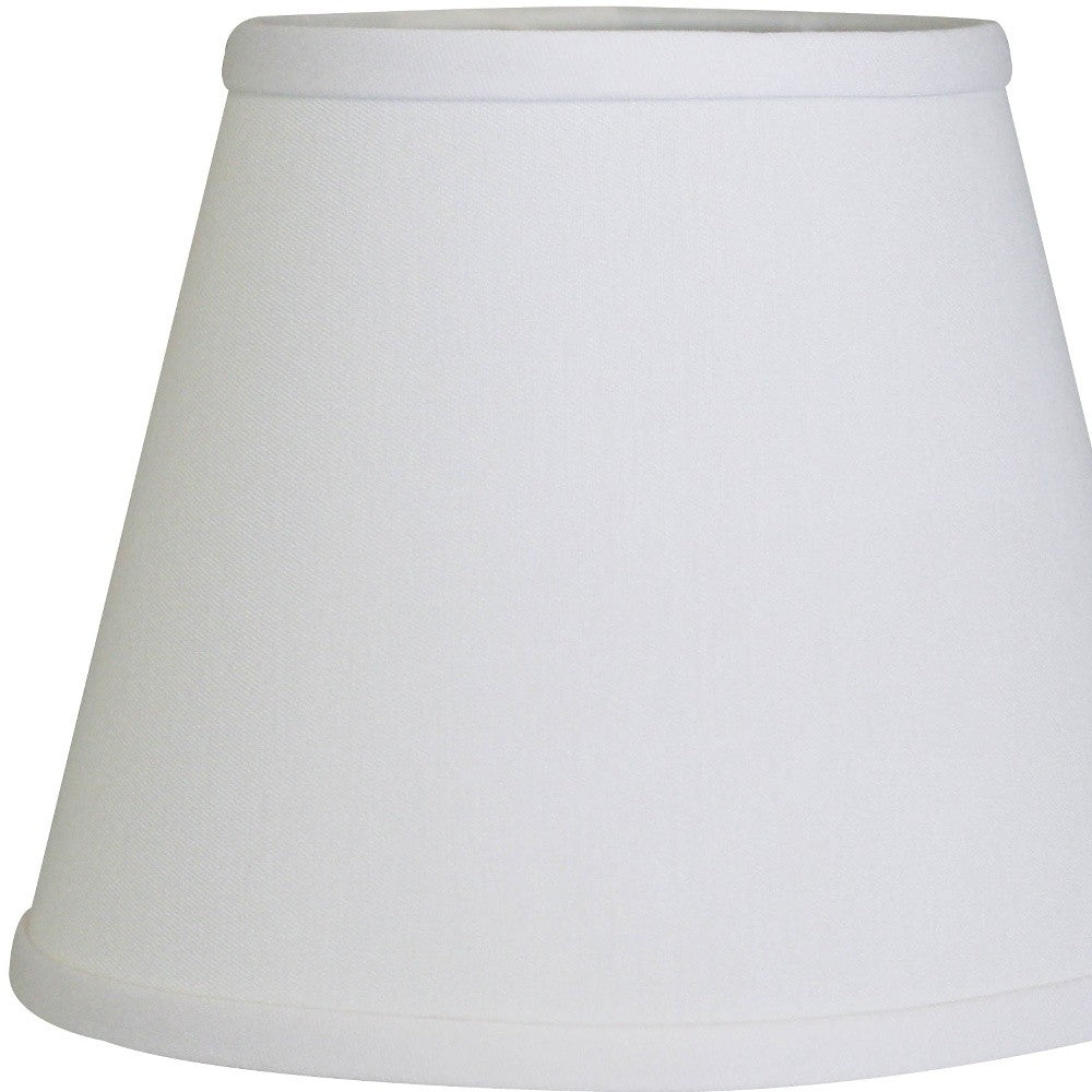 8" White Hardback Empire No Slub Lampshade