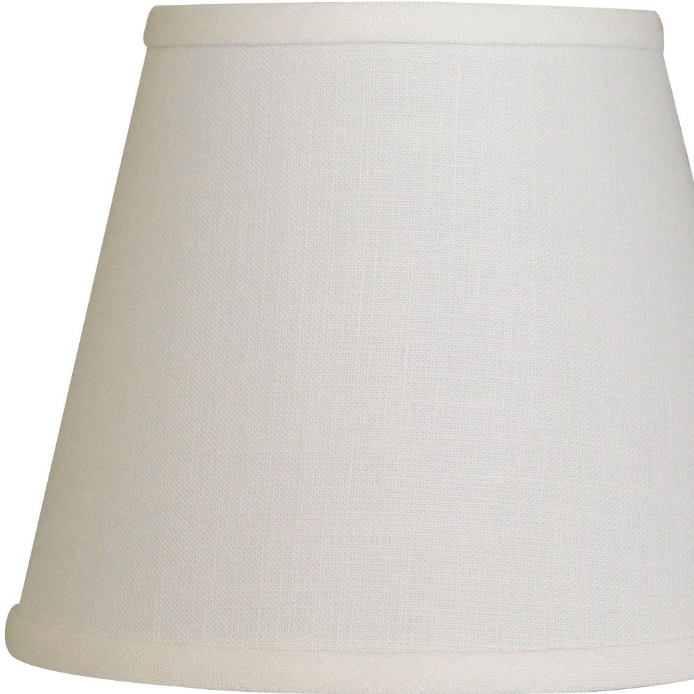 8" White Hardback Empire Linen Lampshade