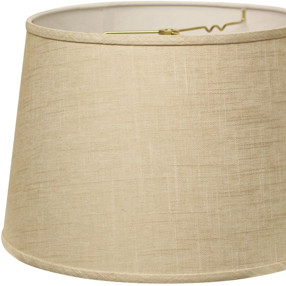 16" Light Wheat Rounded Empire Slanted Linen Lampshade