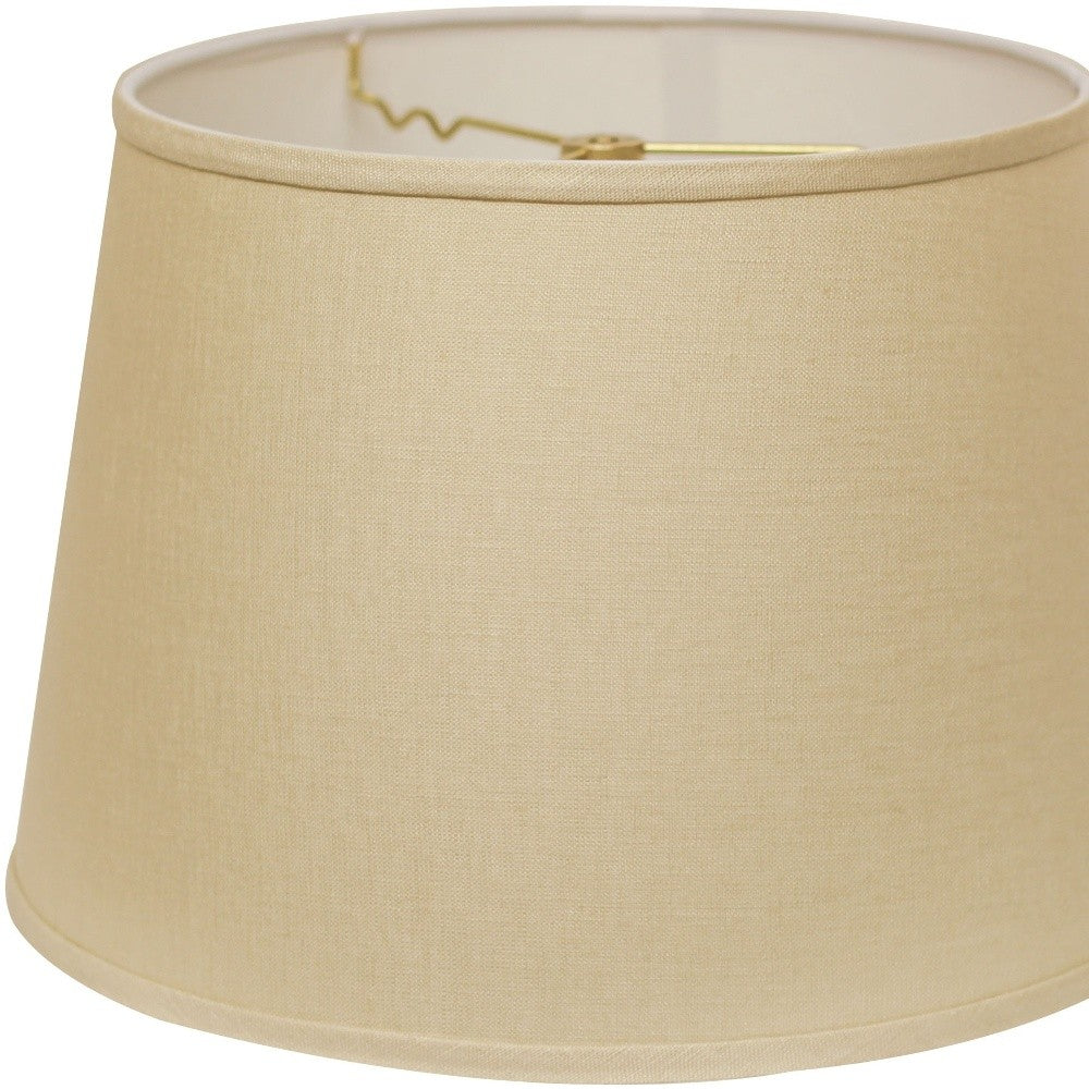 16" Parchment Biege Rounded Empire Slanted Linen Lampshade