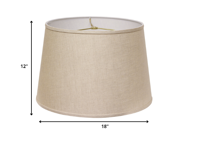 18" Dark Wheat Rounded Empire Slanted Linen Lampshape