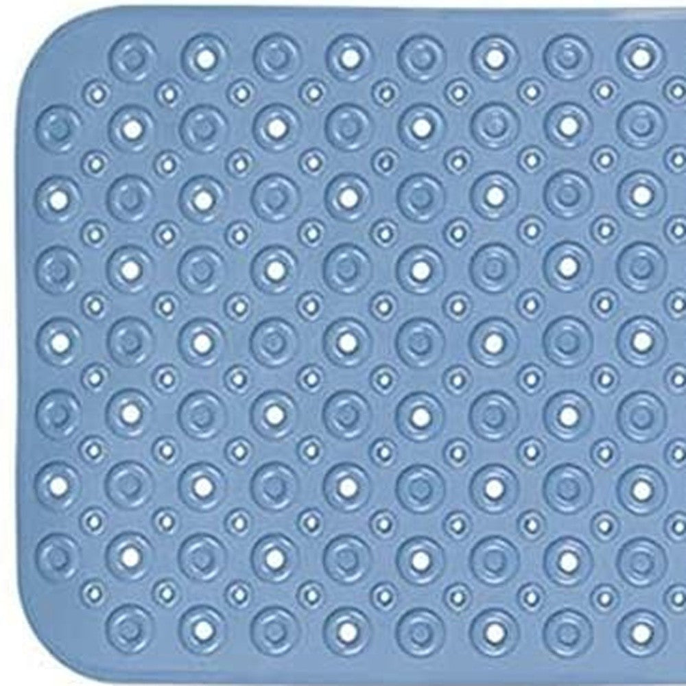 Blue Bubbles Drain Hole Bathrub Mat