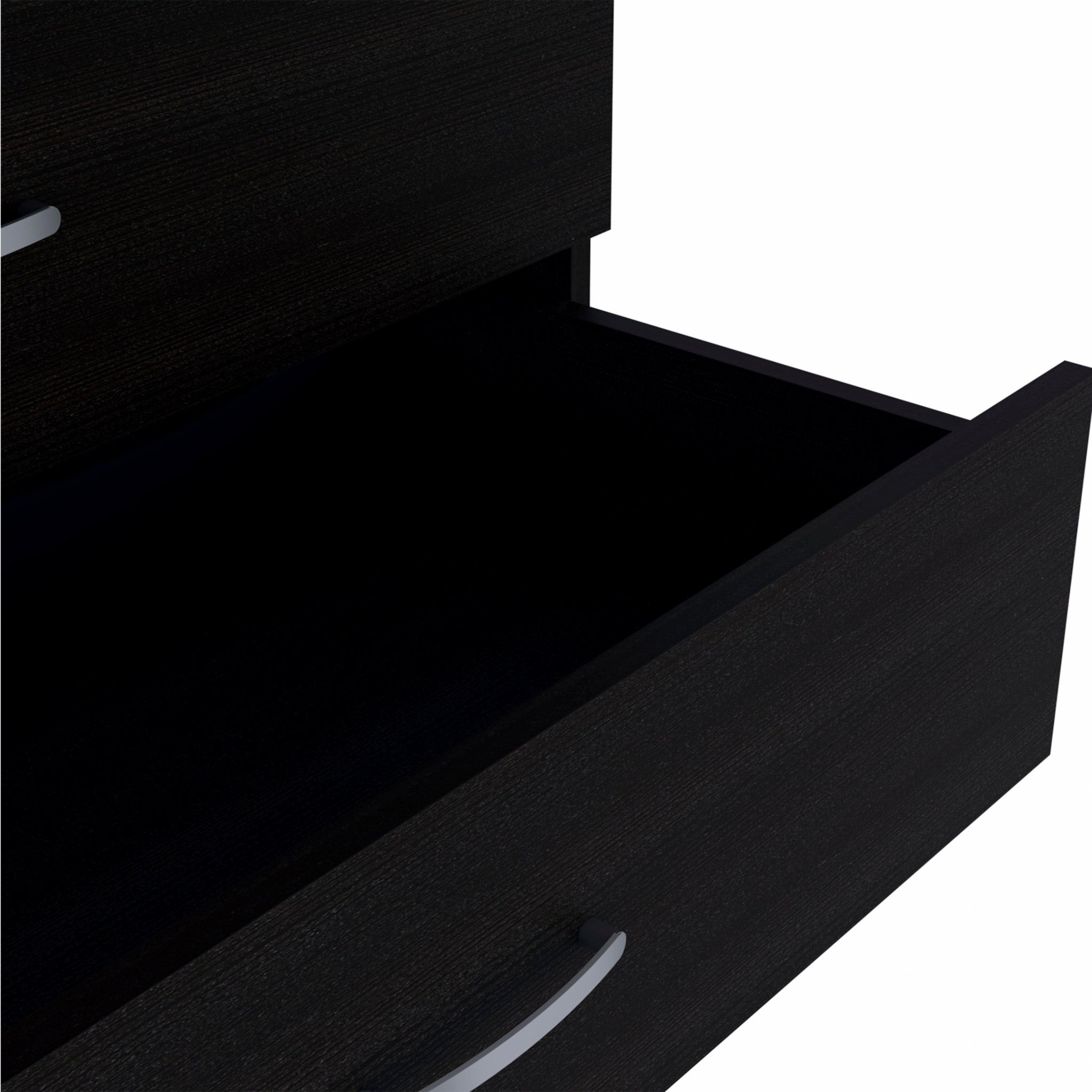 29" Black Three Drawer Dresser