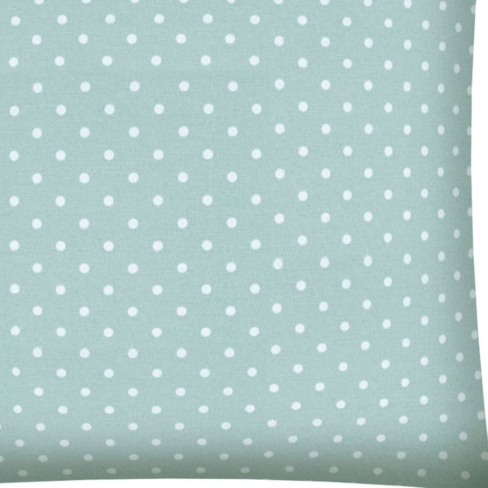 17x17 Seafoam And White Zippered Polyester Polka Dots Throw Pillow Cover