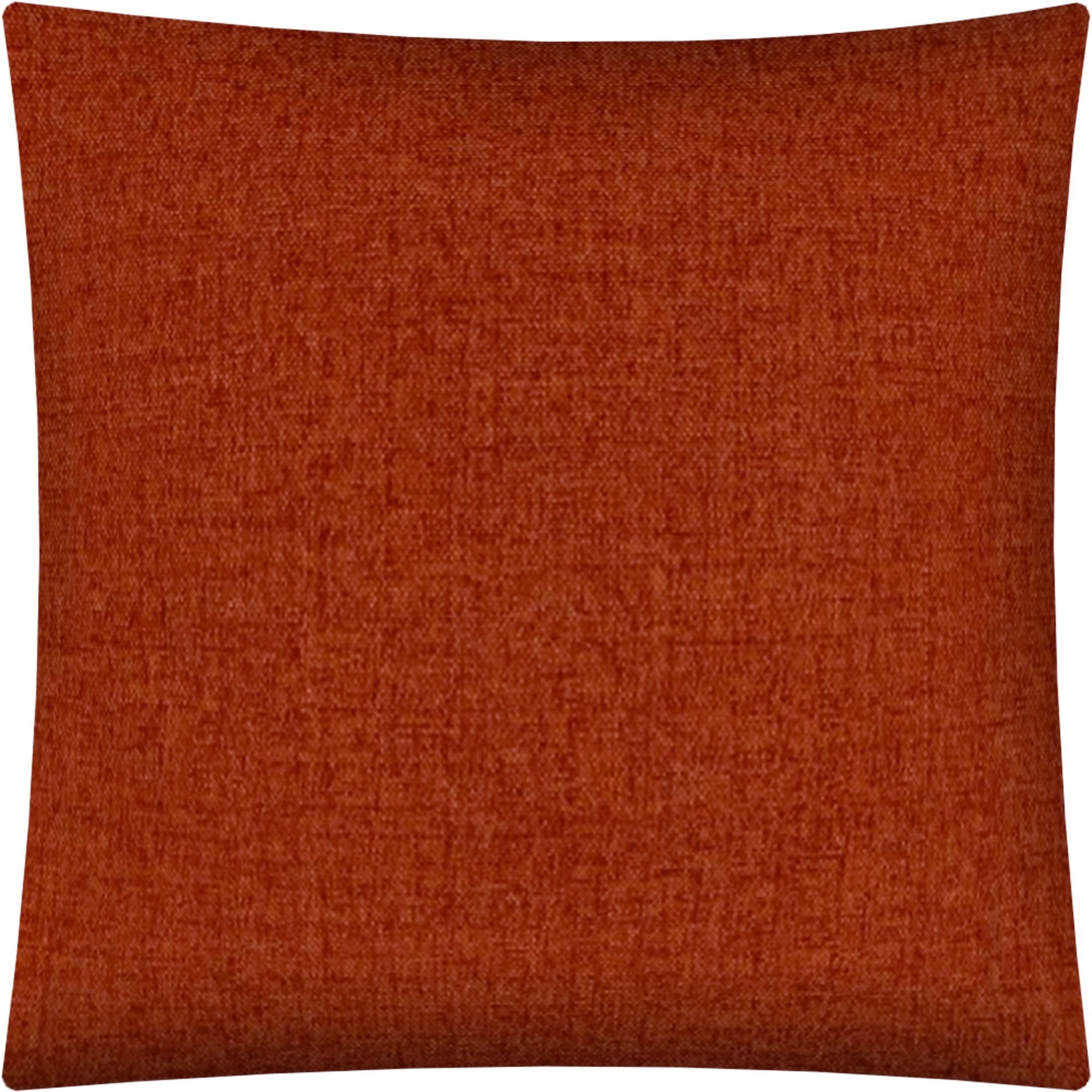 17x17 Brick Red Zippered Polyester Solid Color Throw Pillow Cover