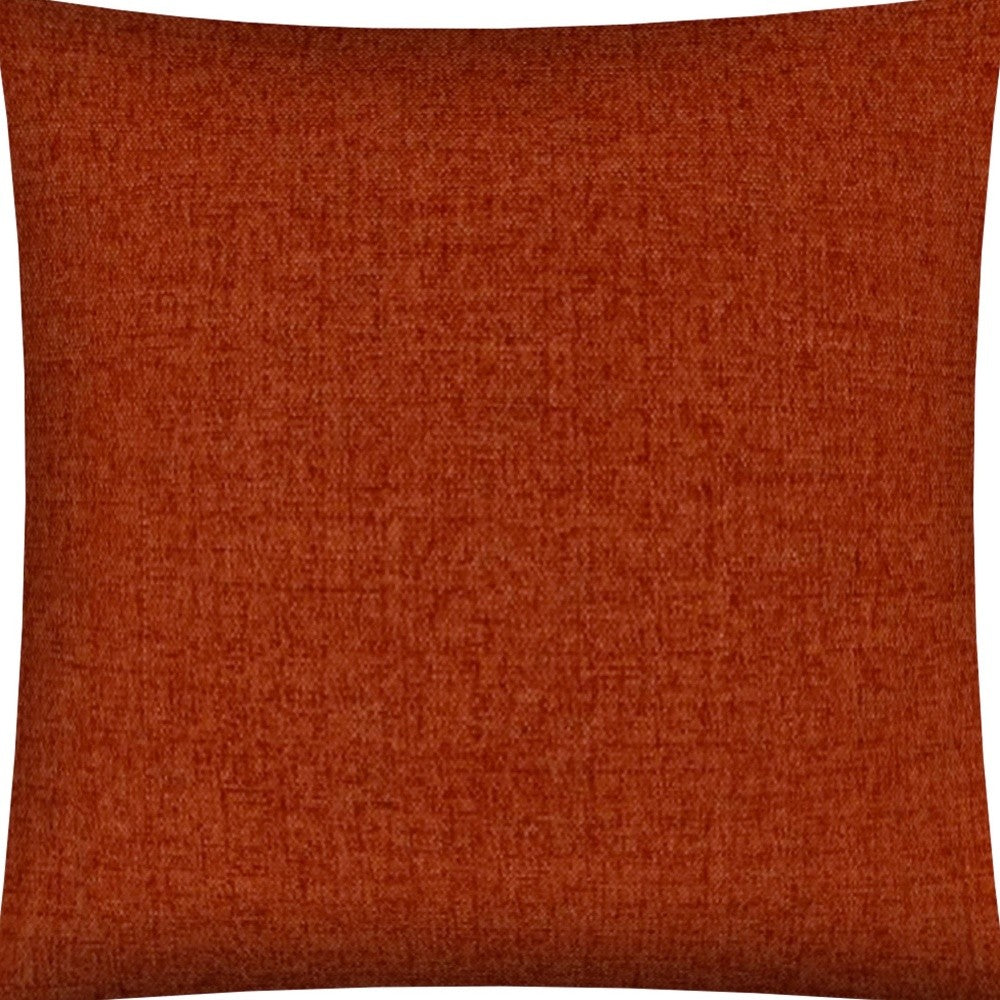 17x17 Brick Red Zippered Polyester Solid Color Throw Pillow Cover