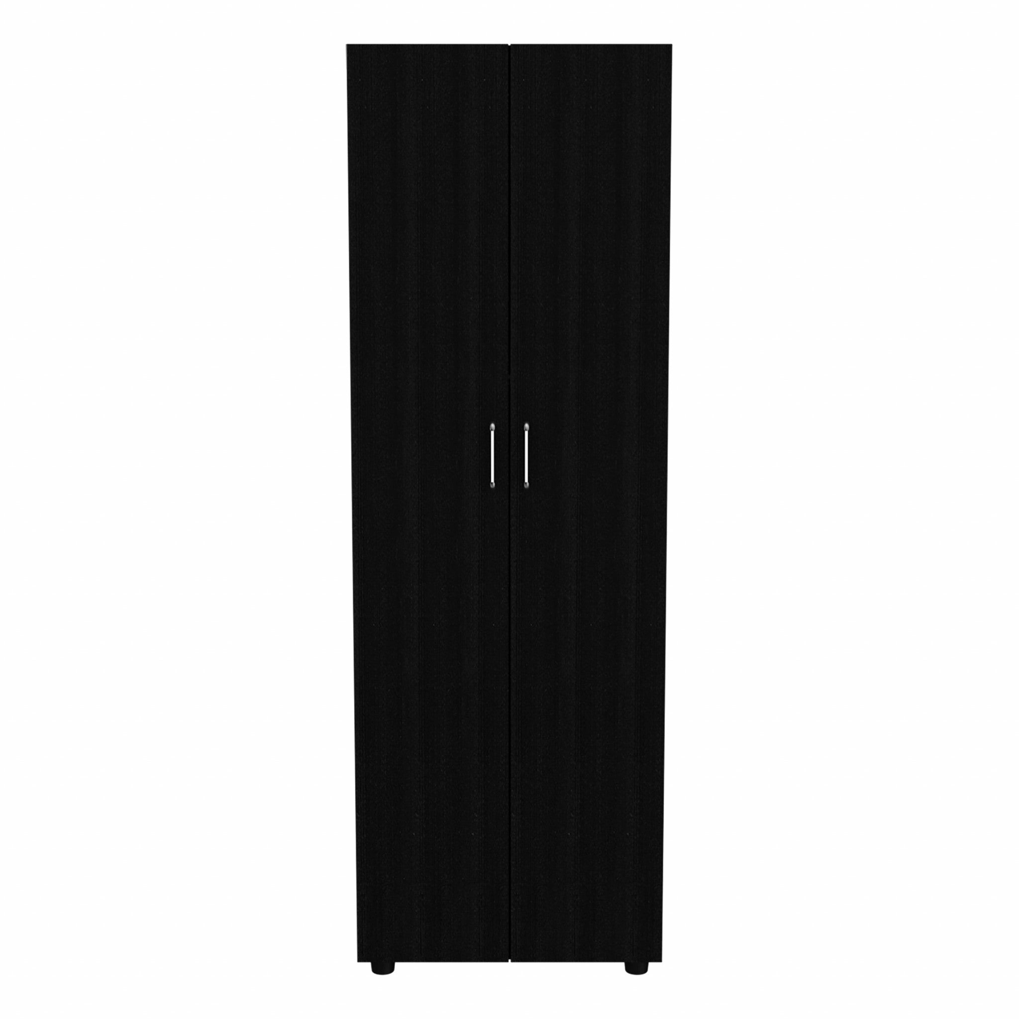 71" Black Tall Two Door Closet