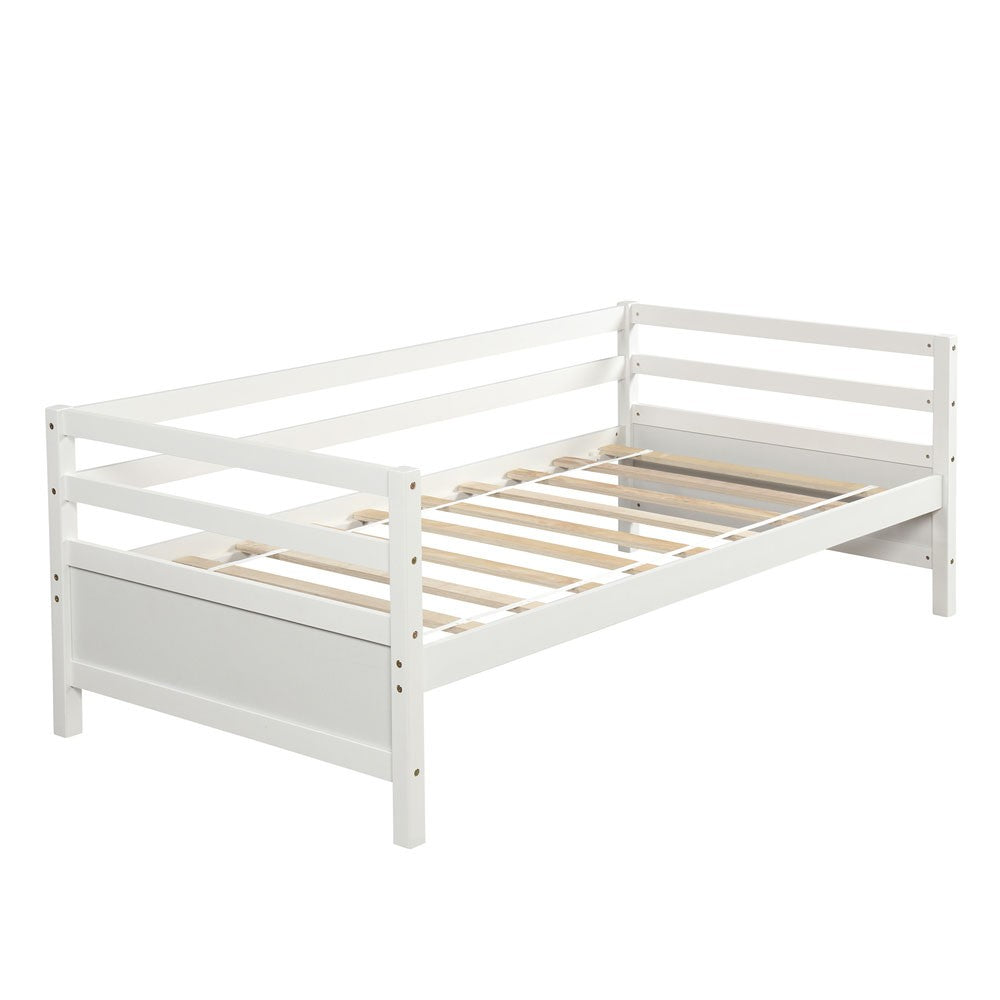 White Twin Bed with Trundle