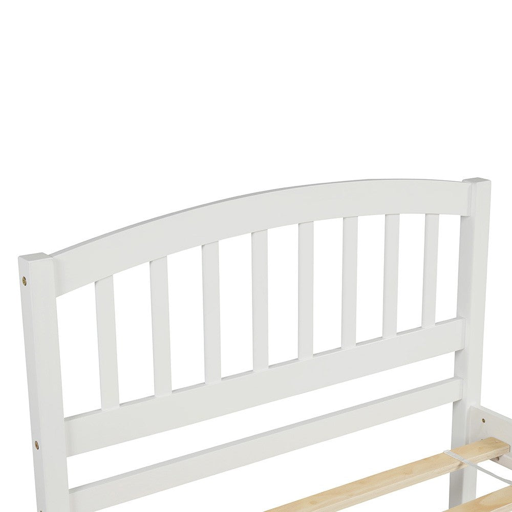 White Twin Bed with Trundle