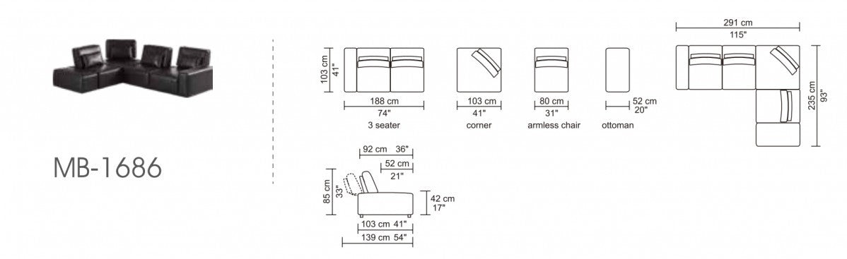 Light Gray 100% Polyester Modular L Shaped Four Piece Corner Sectional