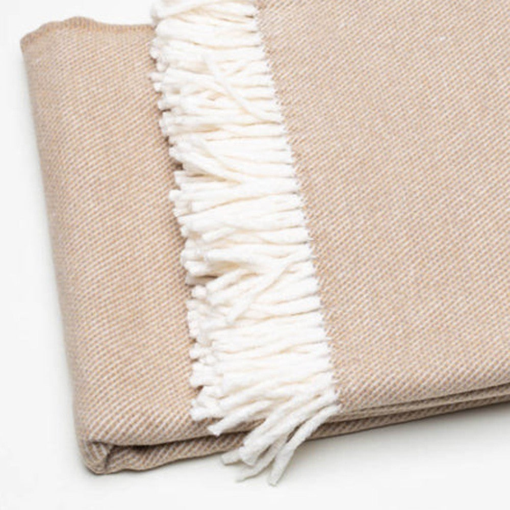 Stone Mini Dot Fringed Throw Blanket