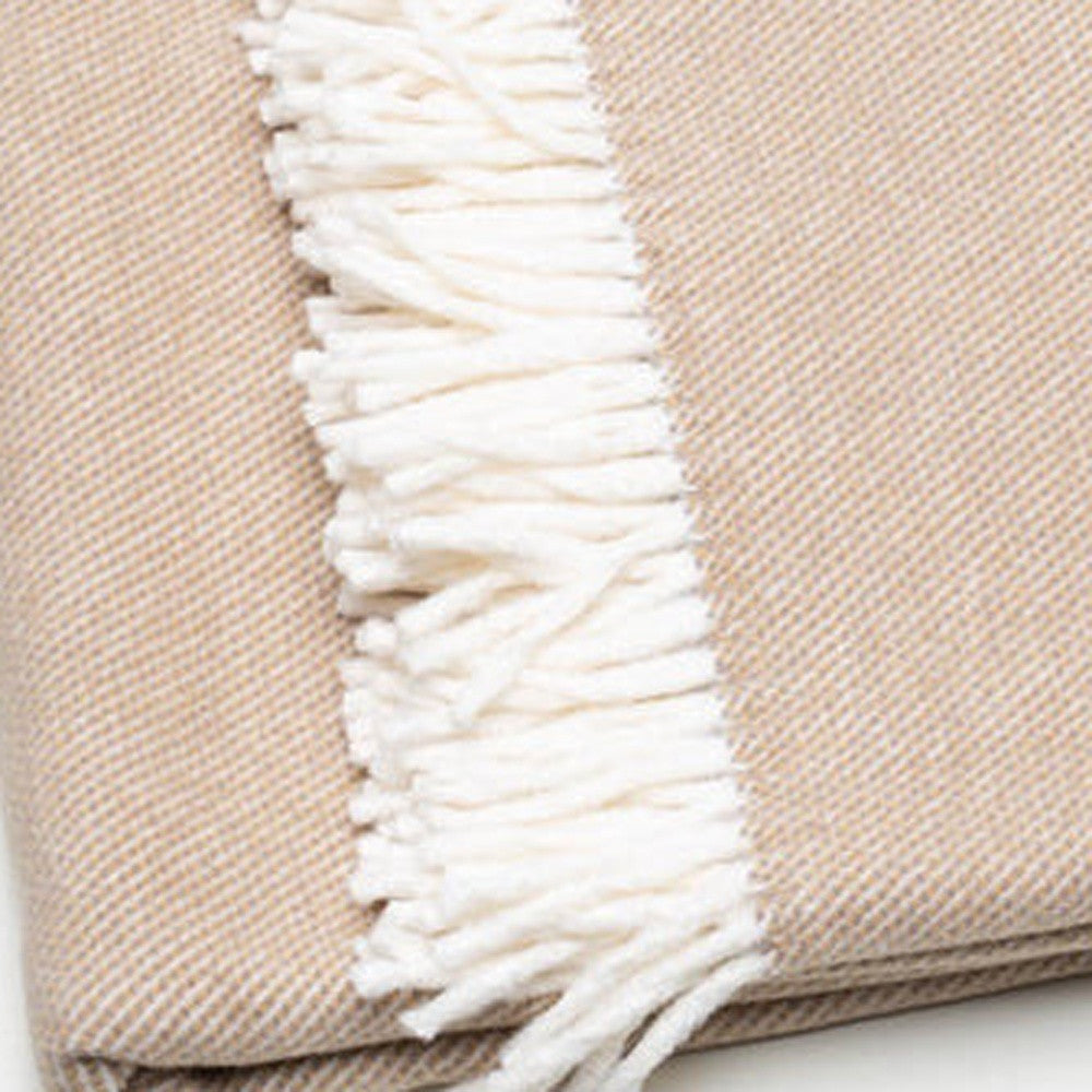 Stone Mini Dot Fringed Throw Blanket