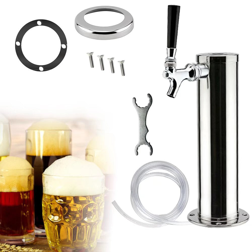 Stainless Steel Tower Beer Dispenser