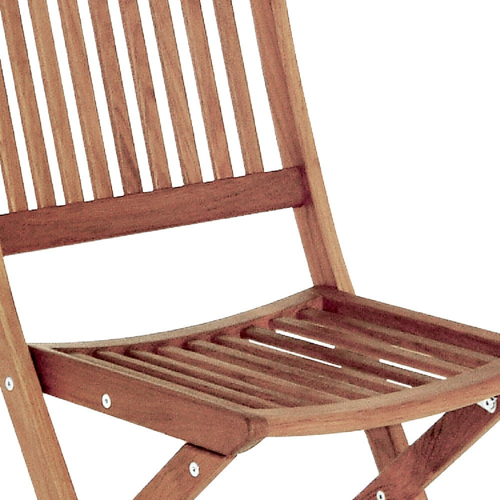 Brown Solid Wood Deck Chair