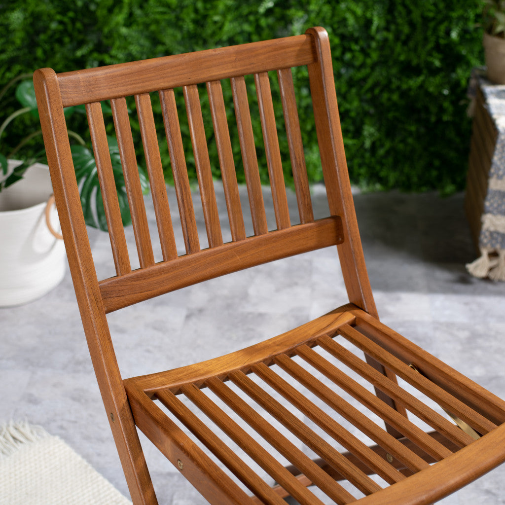 Brown Solid Wood Deck Chair