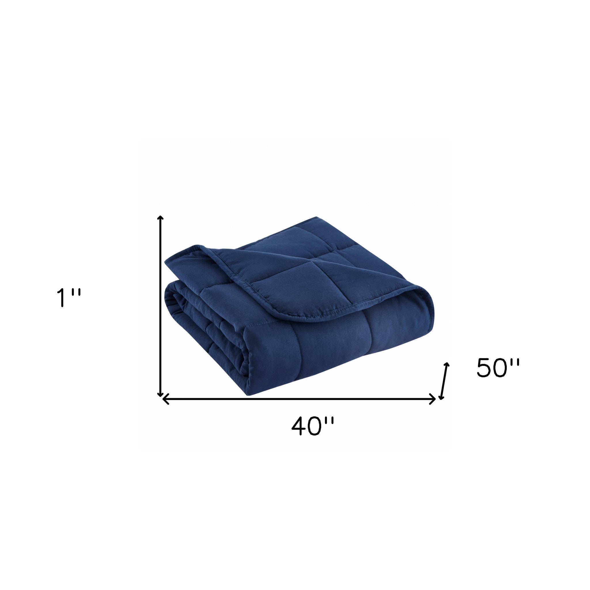 Navy Blue Travel Weight Microfiber Throw Blanket