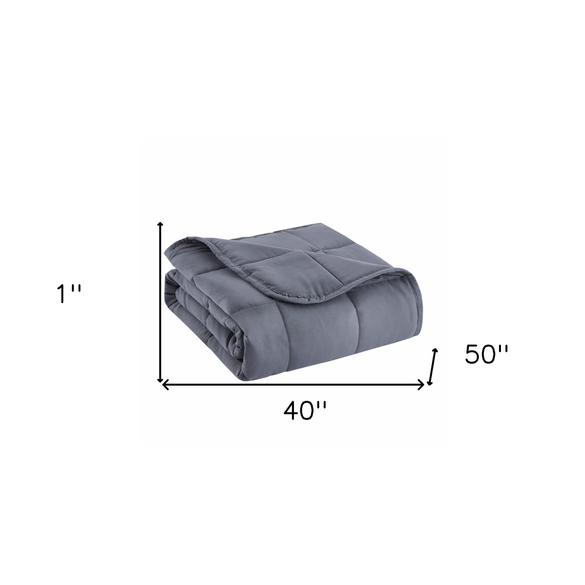 Grey Travel Weight Microfiber Throw Blanket