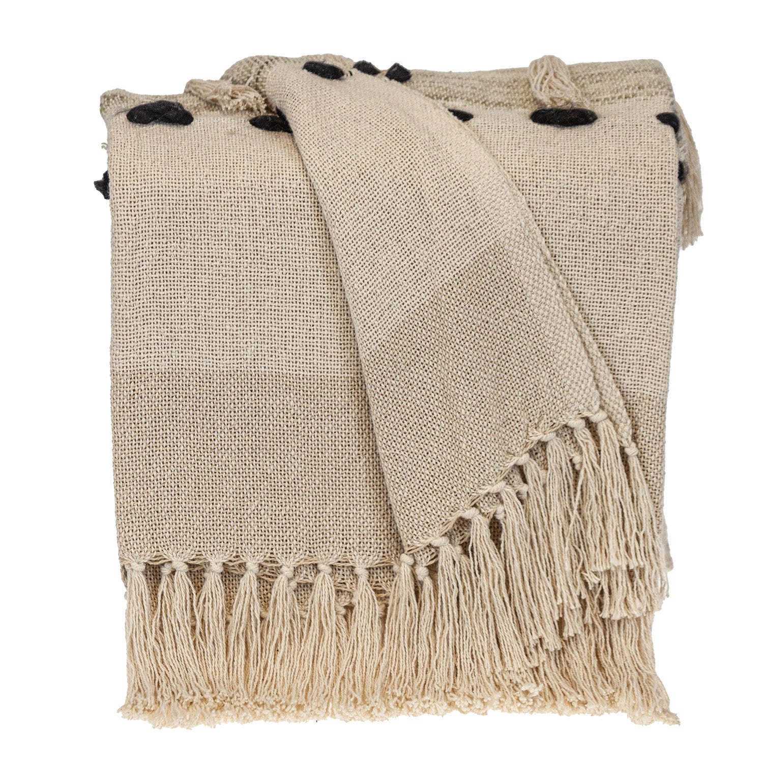 Parkland Collection Transitional Herringbone Beige Rectangle 50" x 60" Throw