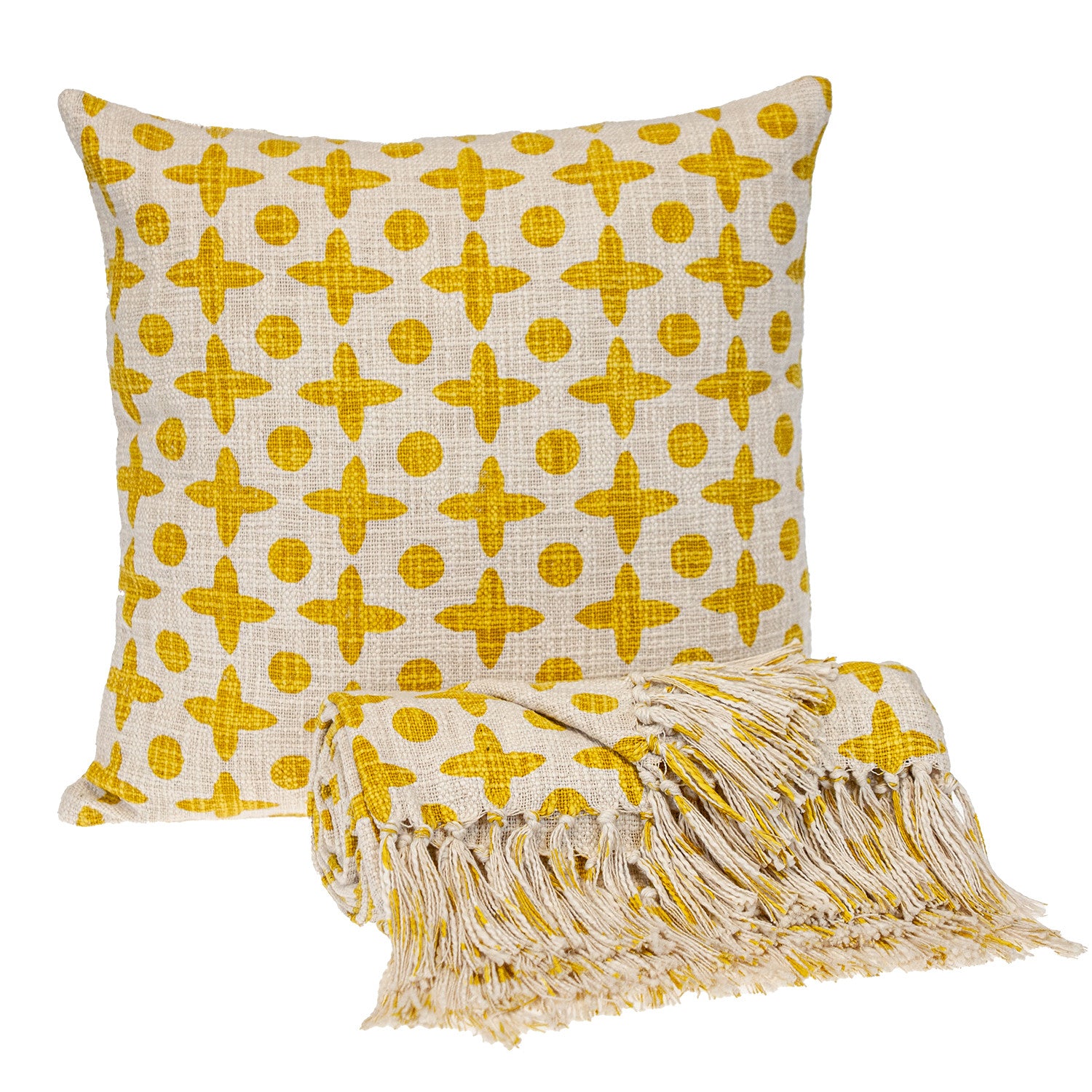 Parkland Collection Print Transitional Yellow Rectangle 50" x 60" Throw