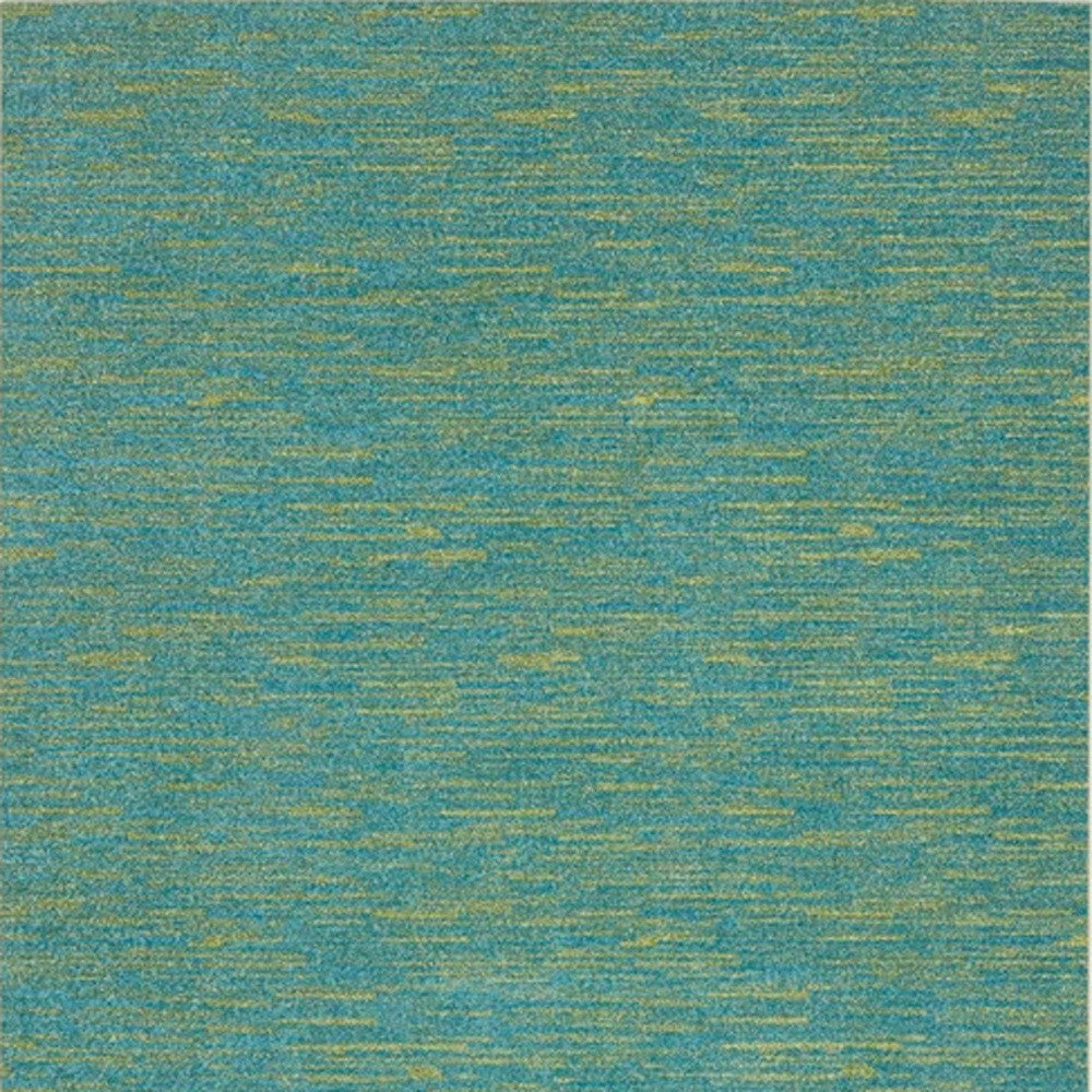 5' X 7' Blue And Green Striped Non Skid Indoor Outdoor Area Rug