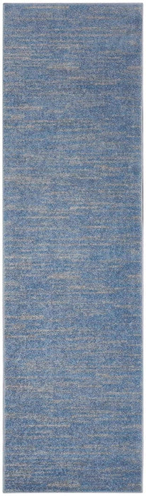 2' X 6' Blue And Grey Striped Non Skid Indoor Outdoor Runner Rug