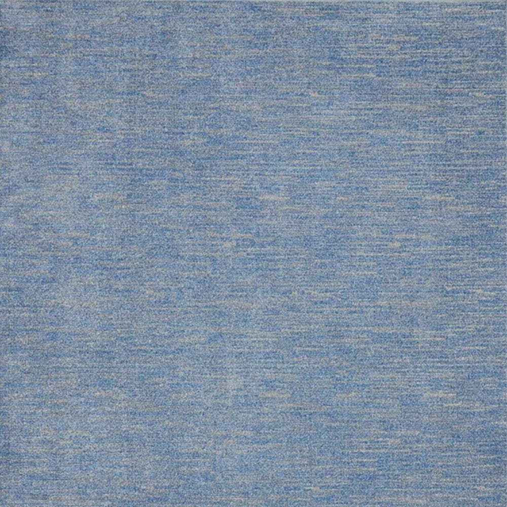 8' X 10' Blue And Grey Striped Non Skid Indoor Outdoor Area Rug