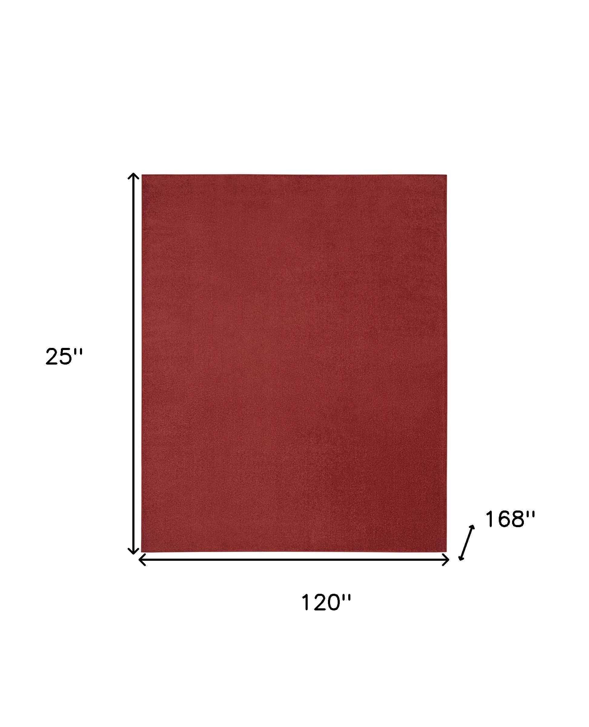 10' X 14' Brick Red Non Skid Indoor Outdoor Area Rug