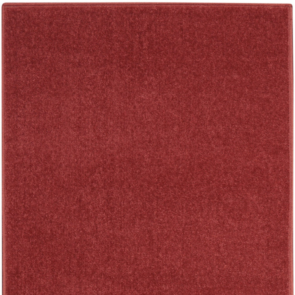 2' X 10' Brick Red Non Skid Indoor Outdoor Runner Rug