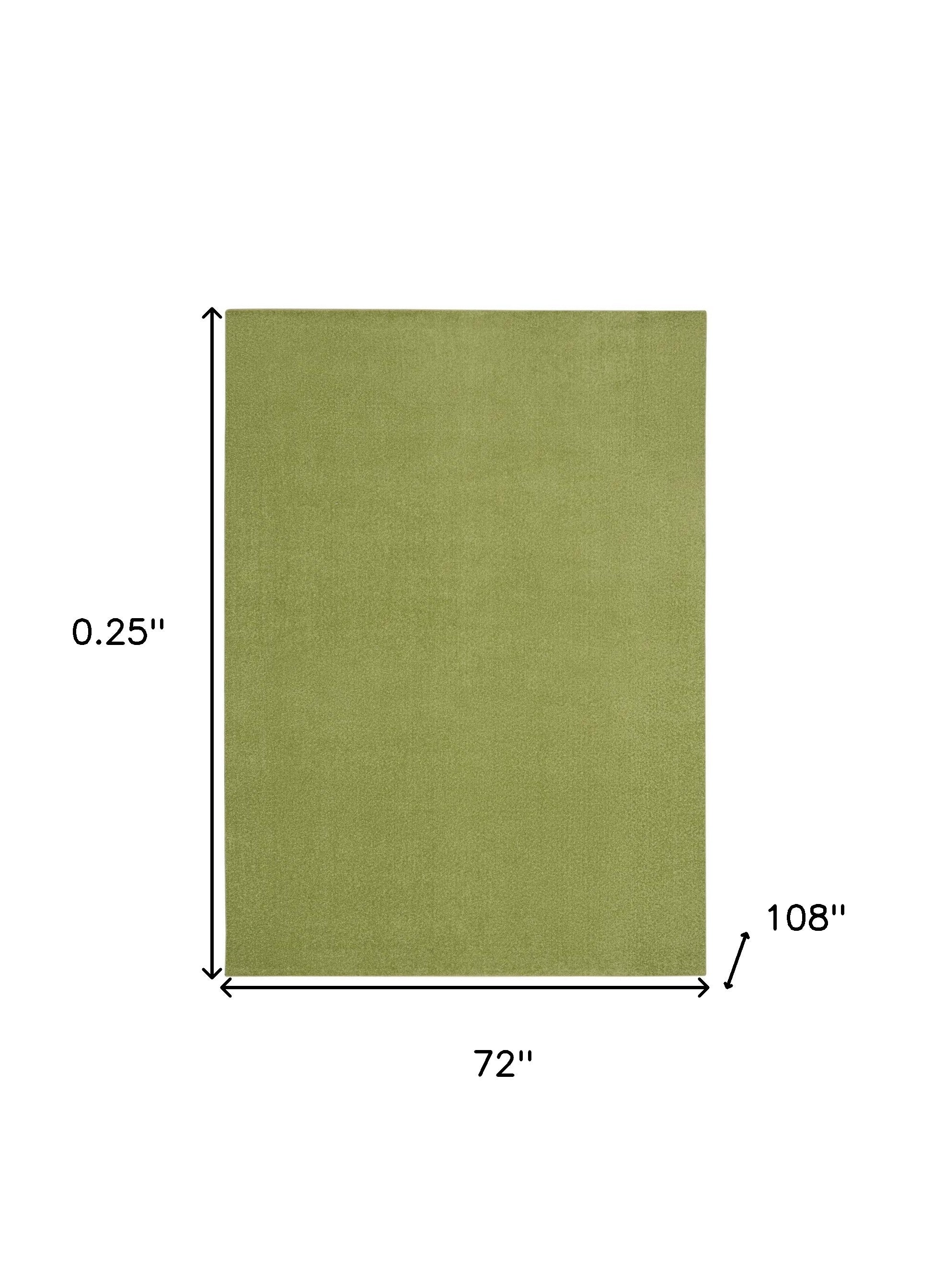 6' X 9' Green Non Skid Indoor Outdoor Area Rug