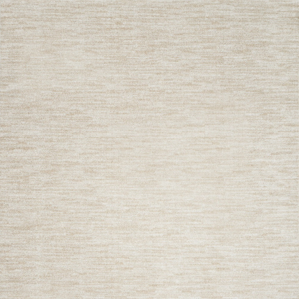 7' X 10' Ivory And Beige Non Skid Indoor Outdoor Area Rug