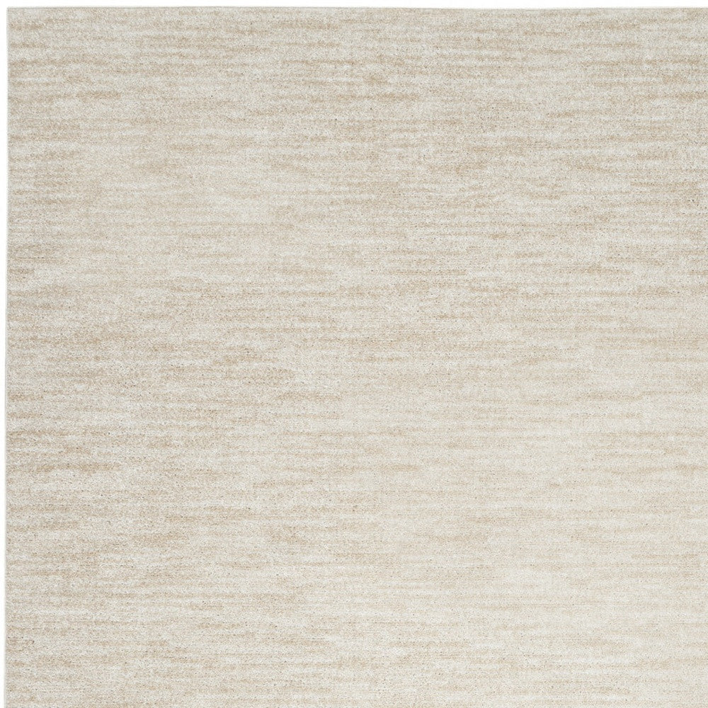 8' X 10' Ivory And Beige Non Skid Indoor Outdoor Area Rug