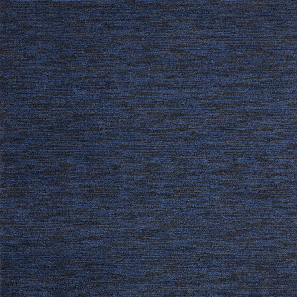 9' X 9' Midnight Blue Square Non Skid Indoor Outdoor Area Rug