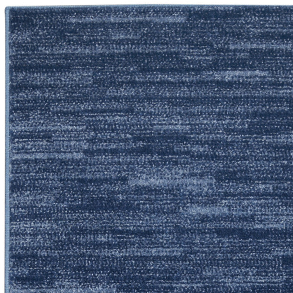 2' X 10' Navy Blue Non Skid Indoor Outdoor Runner Rug