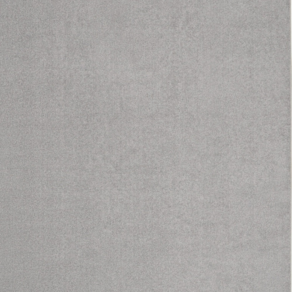 9' X 12' Silver Grey Non Skid Indoor Outdoor Area Rug