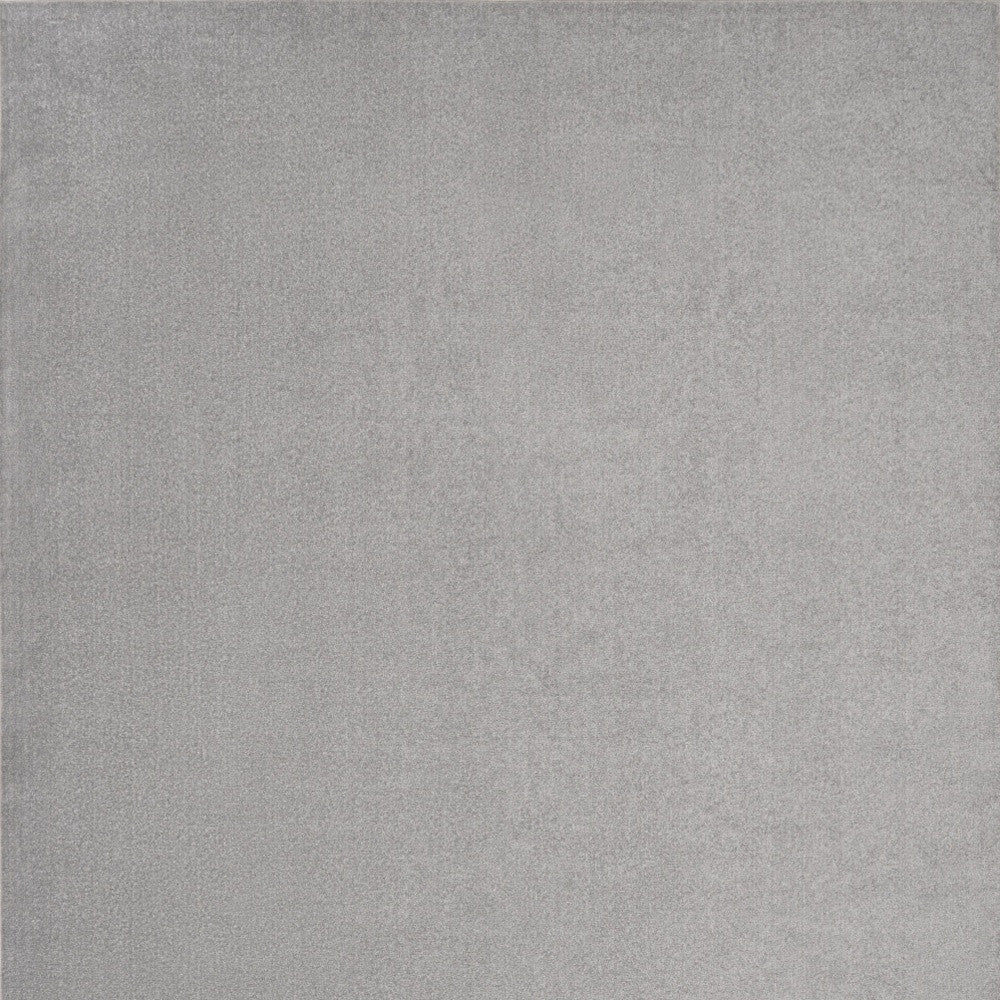 9' X 12' Silver Grey Non Skid Indoor Outdoor Area Rug