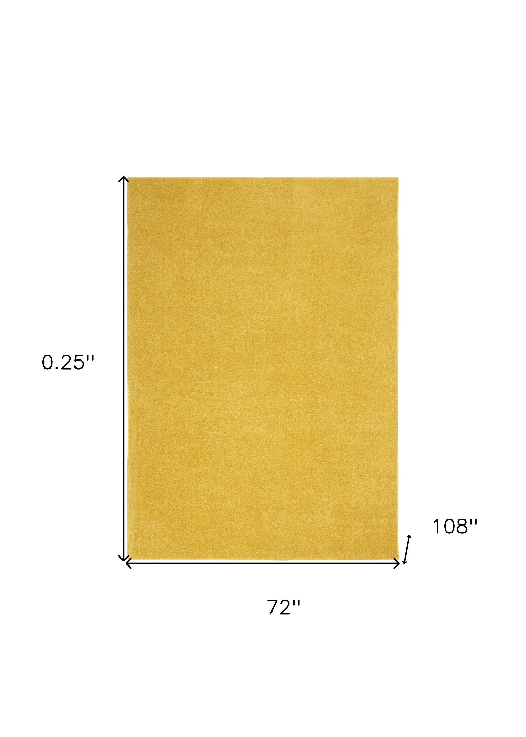 6' X 9' Yellow Indoor Outdoor Area Rug