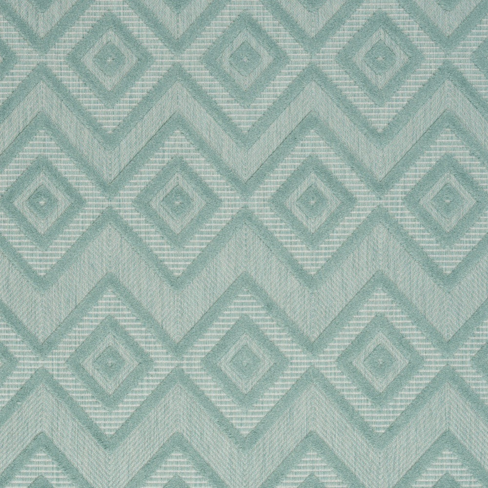 4' X 6' Aqua And Teal Argyle Indoor Outdoor Area Rug