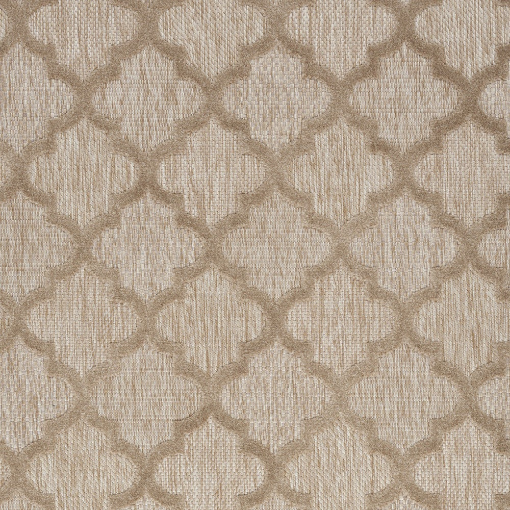 4' X 6' Natural Beige Ikat Indoor Outdoor Area Rug