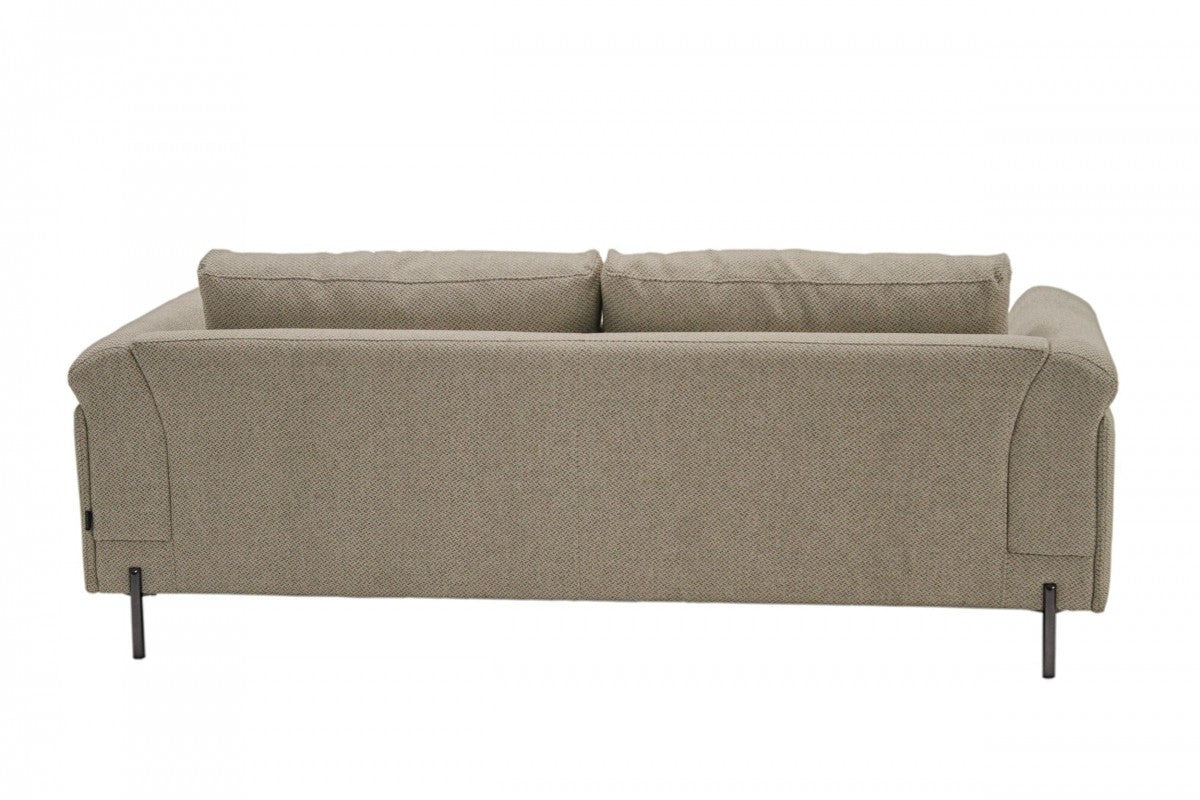 Contemporary 84" Tan Sofa With Two Cushions