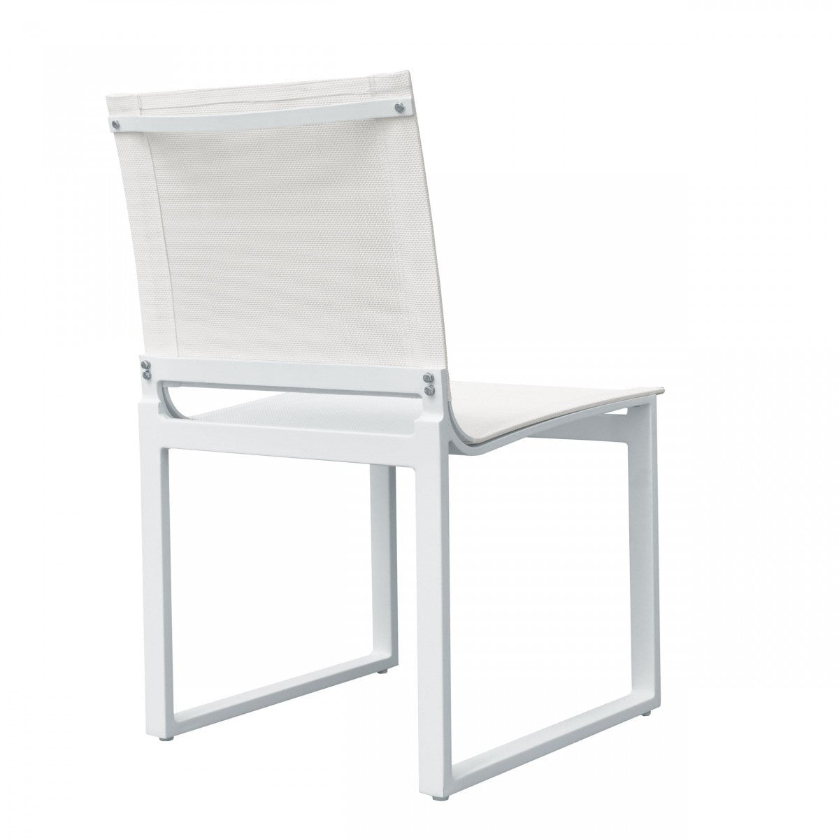 20" Set Of Two White Metal Dining Chair