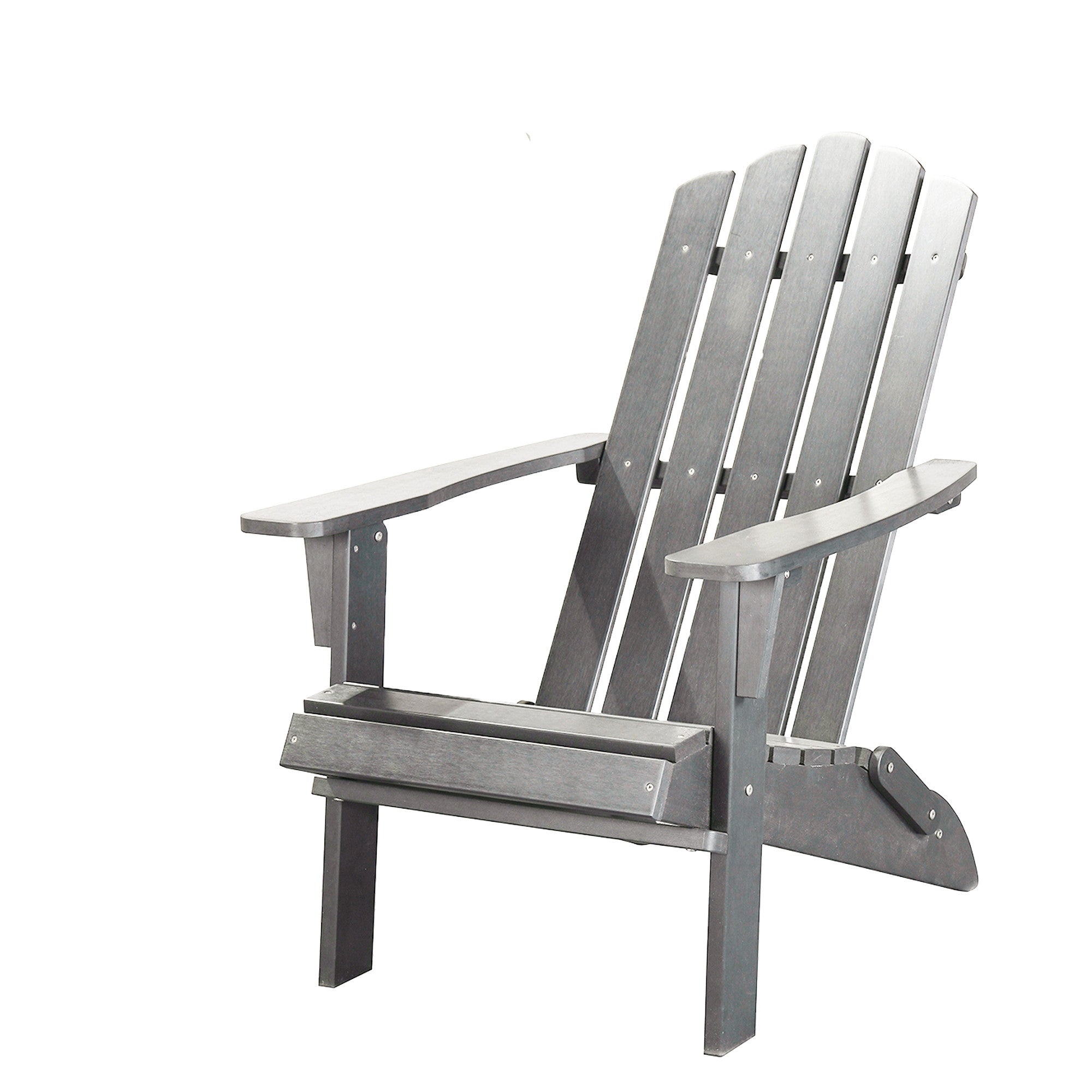 29" Gray Heavy Duty Plastic Adirondack Chair