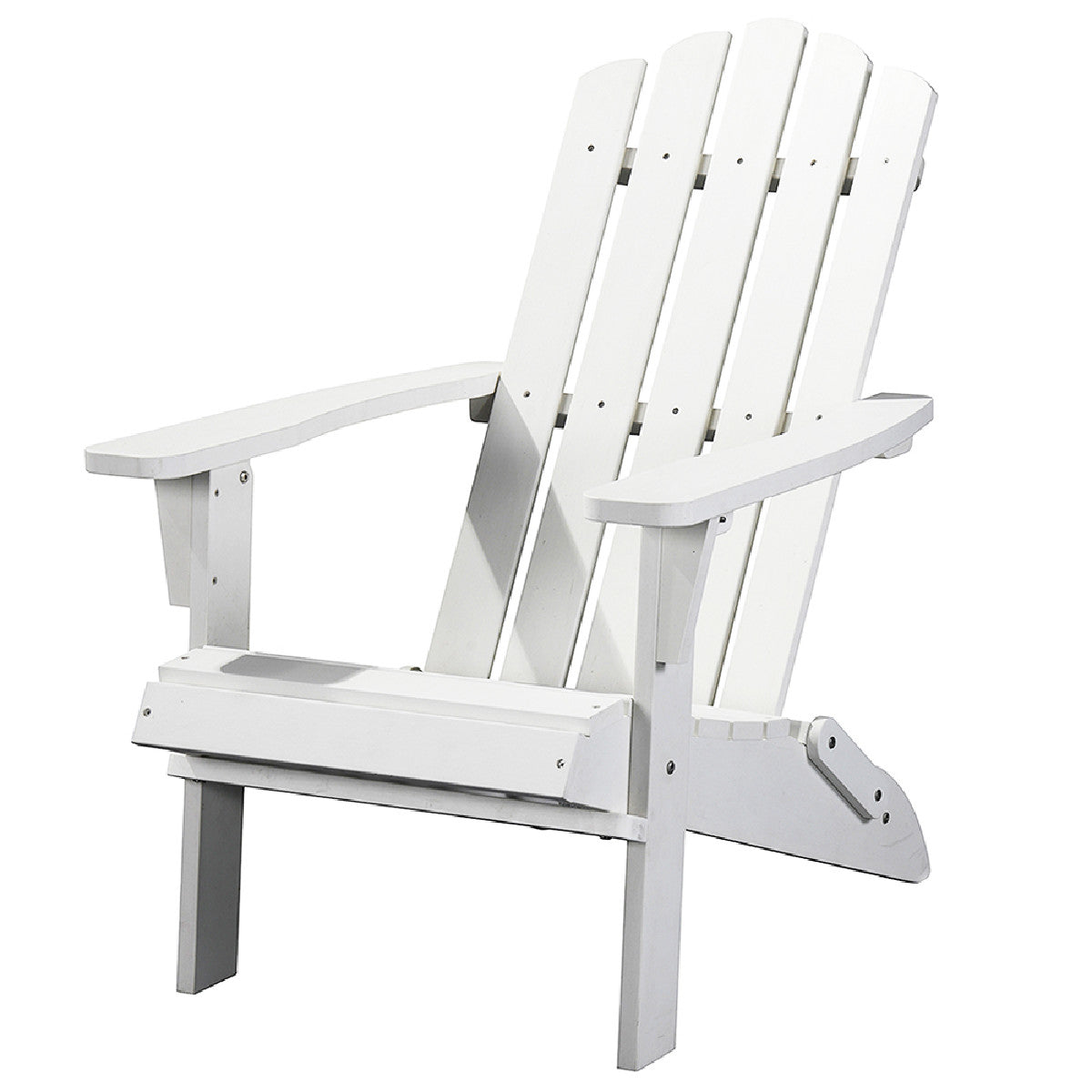 29" White Heavy Duty Plastic Adirondack Chair