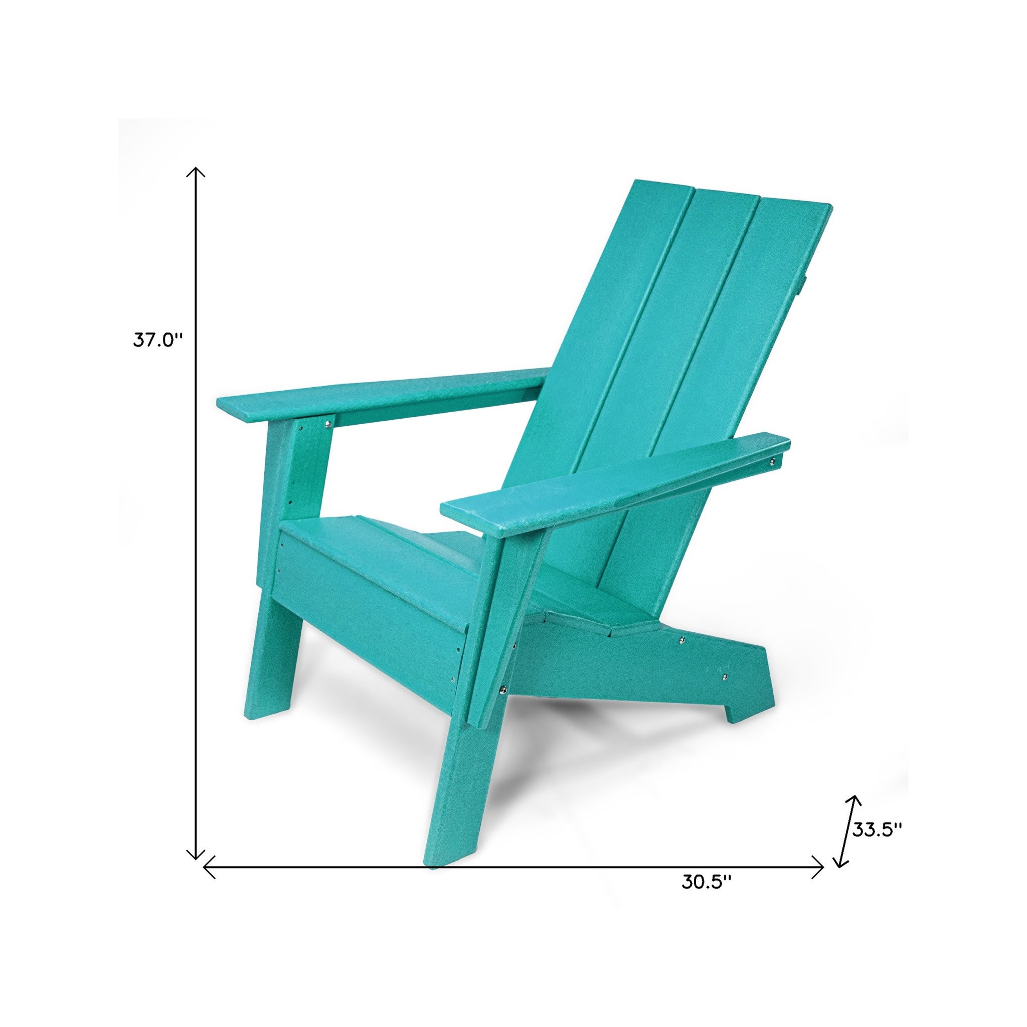 31" Blue Heavy Duty Plastic Adirondack Chair