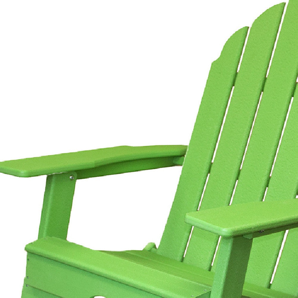 30" Green Heavy Duty Plastic Adirondack Chair