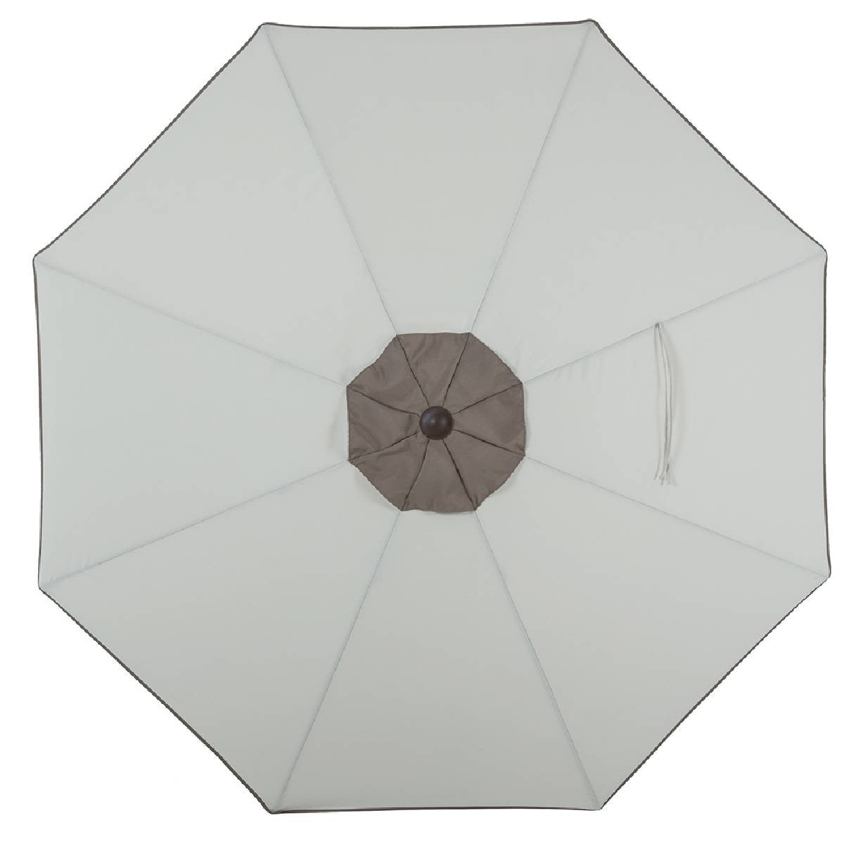 9' Grey Polyester Octagonal Tilt Market Patio Umbrella