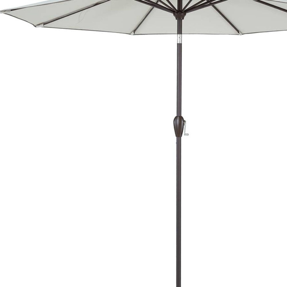 9' Grey Polyester Octagonal Tilt Market Patio Umbrella